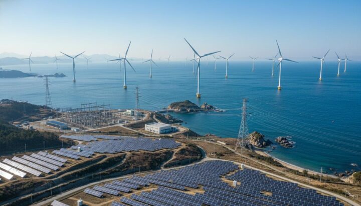 Южная Корея увеличит мощности солнечной и ветровой энергетики до 100 ГВт