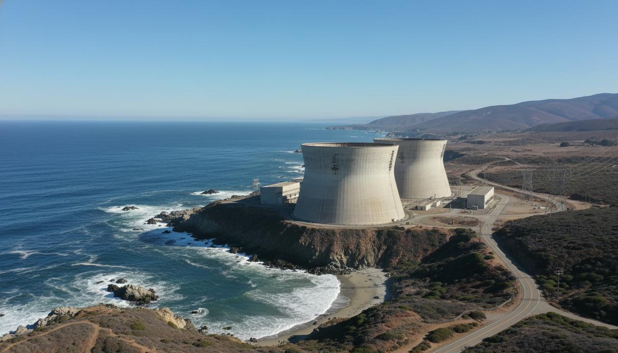 Регулятор США: лицензия АЭС «Диабло-Каньон» продлена на 20 лет Атомная электростанция Диабло-Каньон с двумя бетонными куполами на скалистом берегу океана в Калифорнии