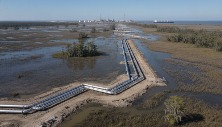 Sempra запустила в Луизиане газопровод для проекта Port Arthur LNG