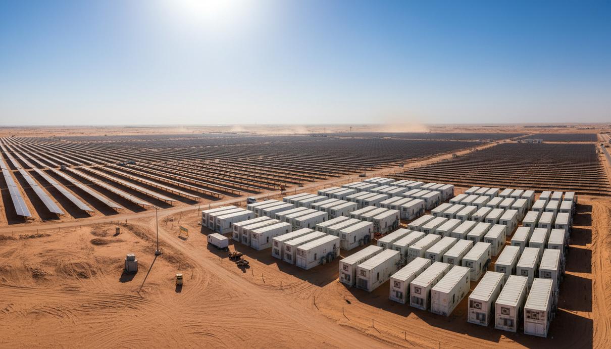 Masdar заказала у BYD накопители на 11,3 ГВт·ч для проекта в Абу-Даби Промышленная солнечная электростанция и система накопления энергии в контейнерах в пустыне Абу-Даби.